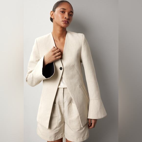 Peplum Cuff Jacket by Co RTR wool blend